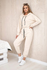 Trening dama bumbac oversize cu gluga si siret 4161