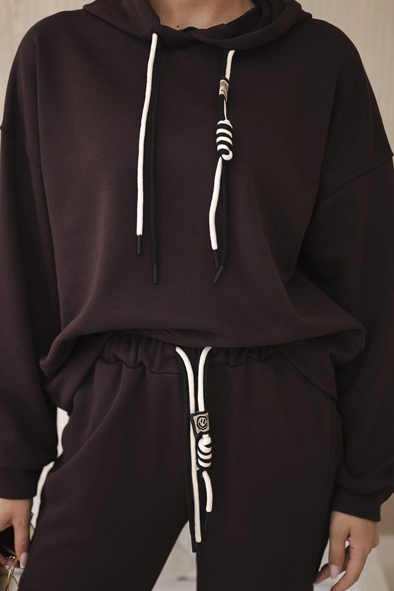 Trening dama bumbac oversize cu gluga si siret 4161