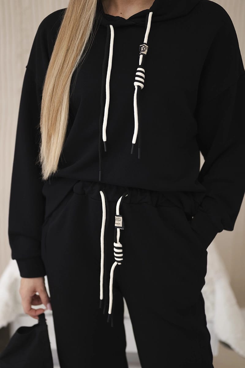 Trening dama bumbac oversize cu gluga si siret 4161
