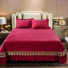 Cuvertura de Pat Catifea 3 Piese – Eleganta si Confort pentru Dormitorul Tau | COD 0877-J