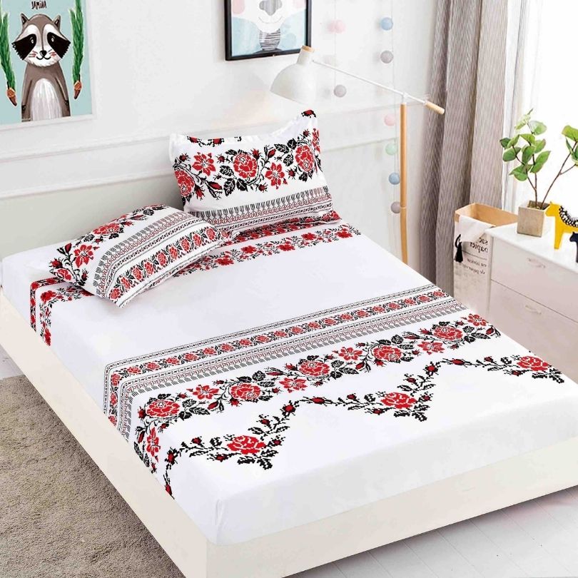 Husa de Pat Bumbac Finet 3 Piese – Confort si Eleganta pentru Somnul Tau | COD 0844-J