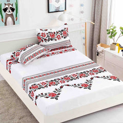 Husa de Pat Bumbac Finet 3 Piese – Confort si Eleganta pentru Somnul Tau | COD 0844-J