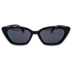 Ochelari de soare pentru femei Matteo Ferari, lentile negre, rama neagra
