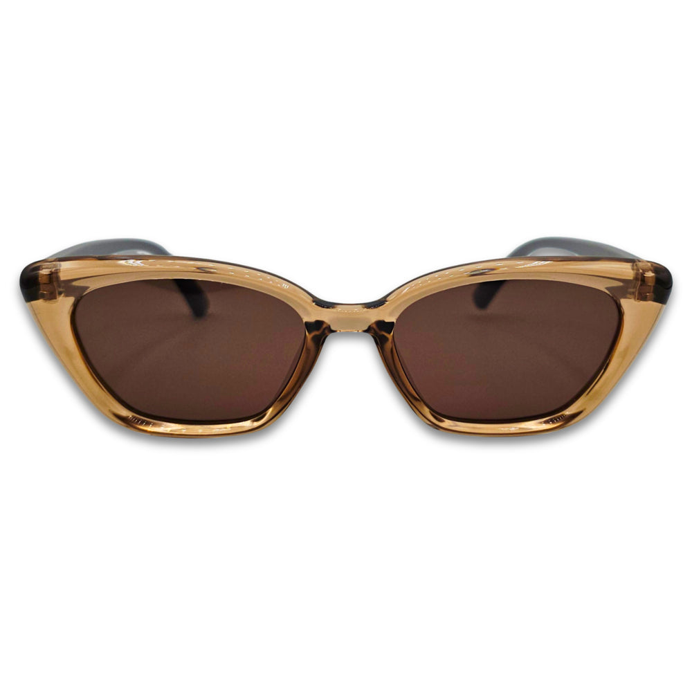Ochelari de soare pentru femei Matteo Ferari, cat-eye, lentile maro