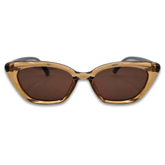 Ochelari de soare pentru femei Matteo Ferari, cat-eye, lentile maro