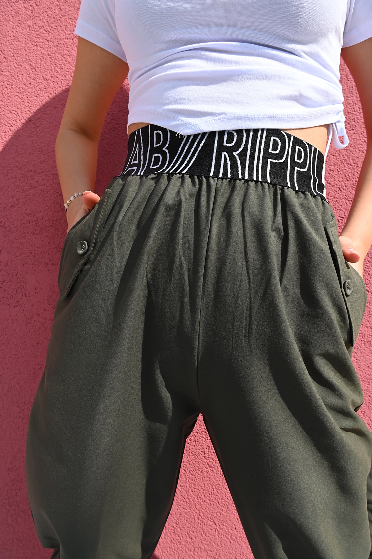 Pantalon dama cu banda elastica Ripplab 6202