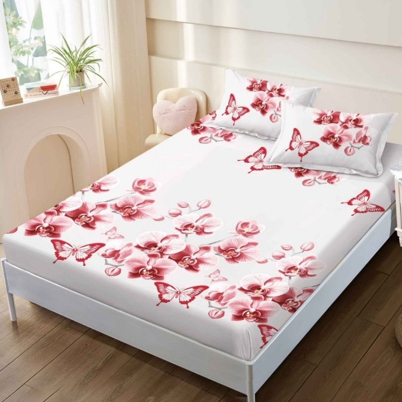 Husa de pat finet cu elastic 3 piese – confort si protectie pentru saltea | COD 0335-PR