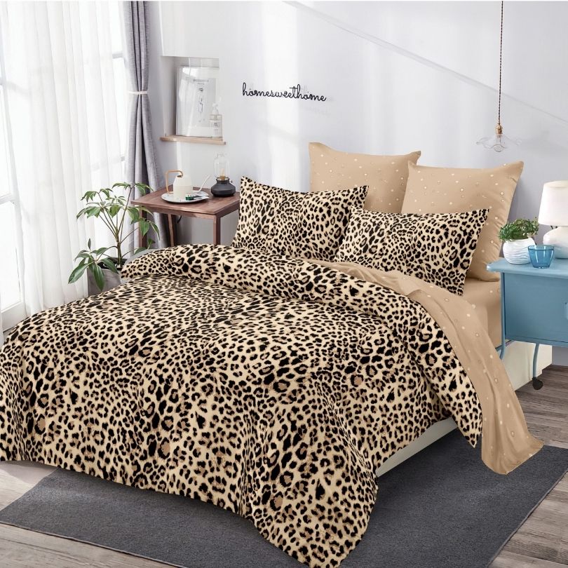 Lenjerie de pat bumbac finet cu elastic – 6 piese premium | COD 0182-PR