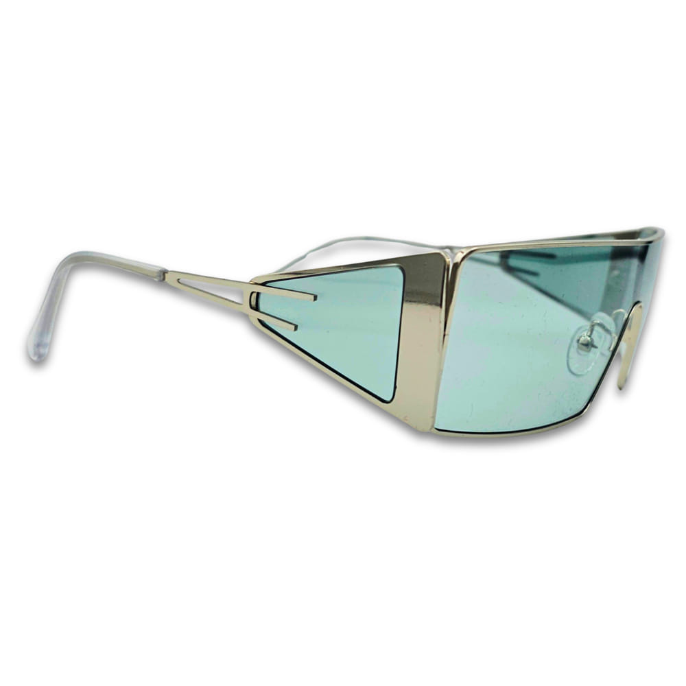 Ochelari unisex Matteo Ferari, lentile laterale, culoare verde menta