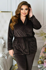 Trening dama marimi mari 3 piese catifea 8073-24