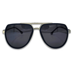 Ochelari de soare barbatesti stil aviator cu lentile negre, Matteo Ferari