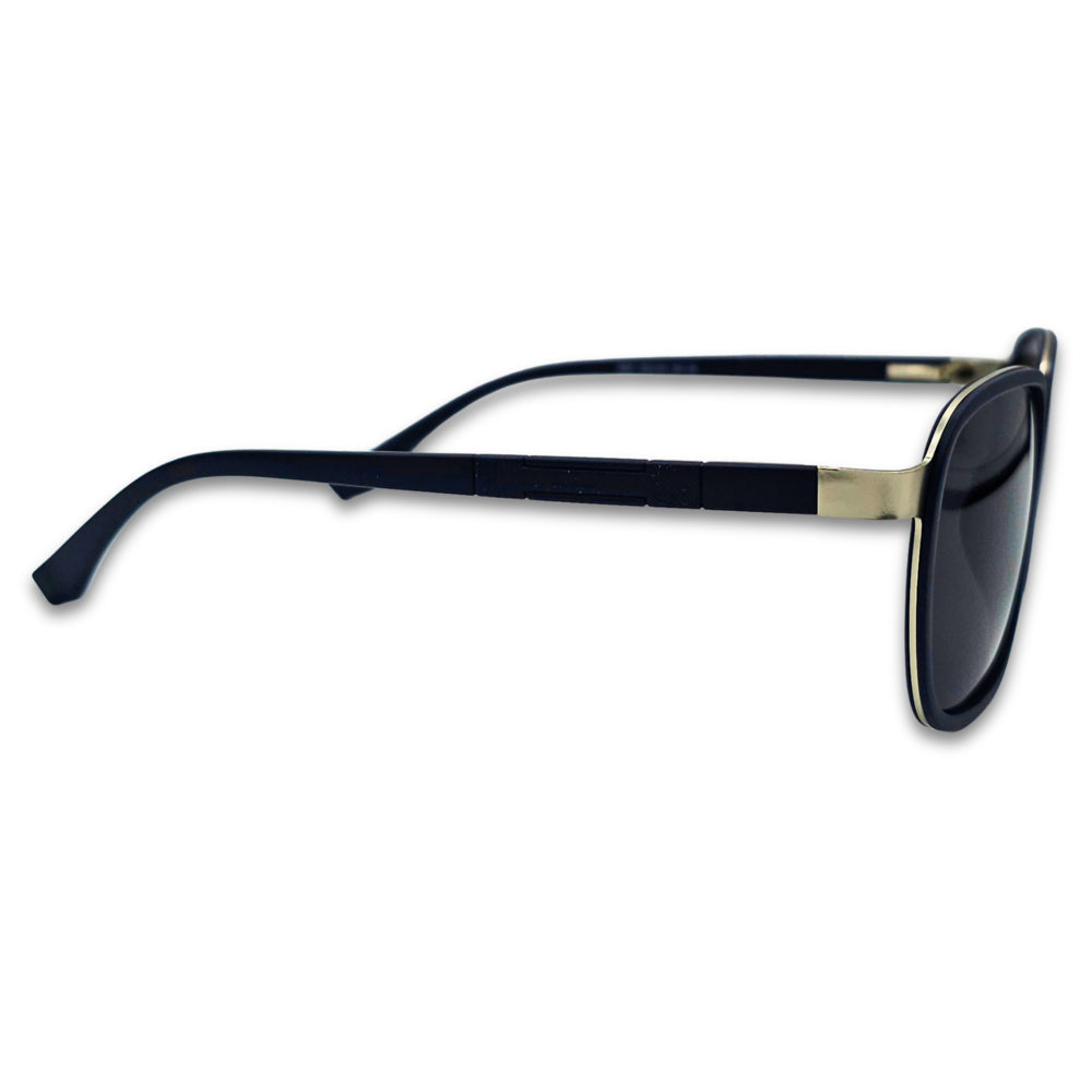 Ochelari de soare barbatesti Matteo Ferari, lentile negre, rama neagra