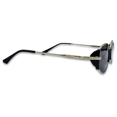 Ochelari de soare unisex Matteo Ferari, lentile negre, rama argintie
