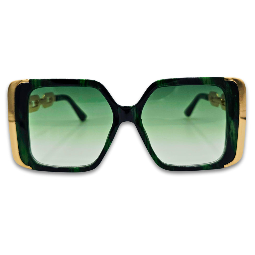 Ochelari de soare pentru femei Matteo Ferari, lentile verzi degrade, UV400