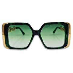 Ochelari de soare pentru femei Matteo Ferari, lentile verzi degrade, UV400