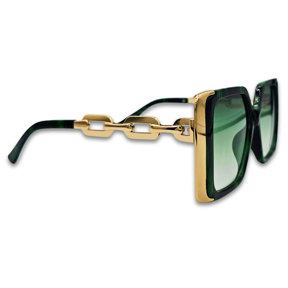 Ochelari de soare pentru femei Matteo Ferari, lentile verzi degrade, UV400