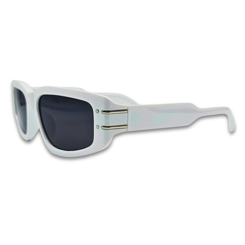 Ochelari de soare unisex Matteo Ferari, rama alba