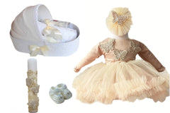 Set botez fete Vanilla cu landou