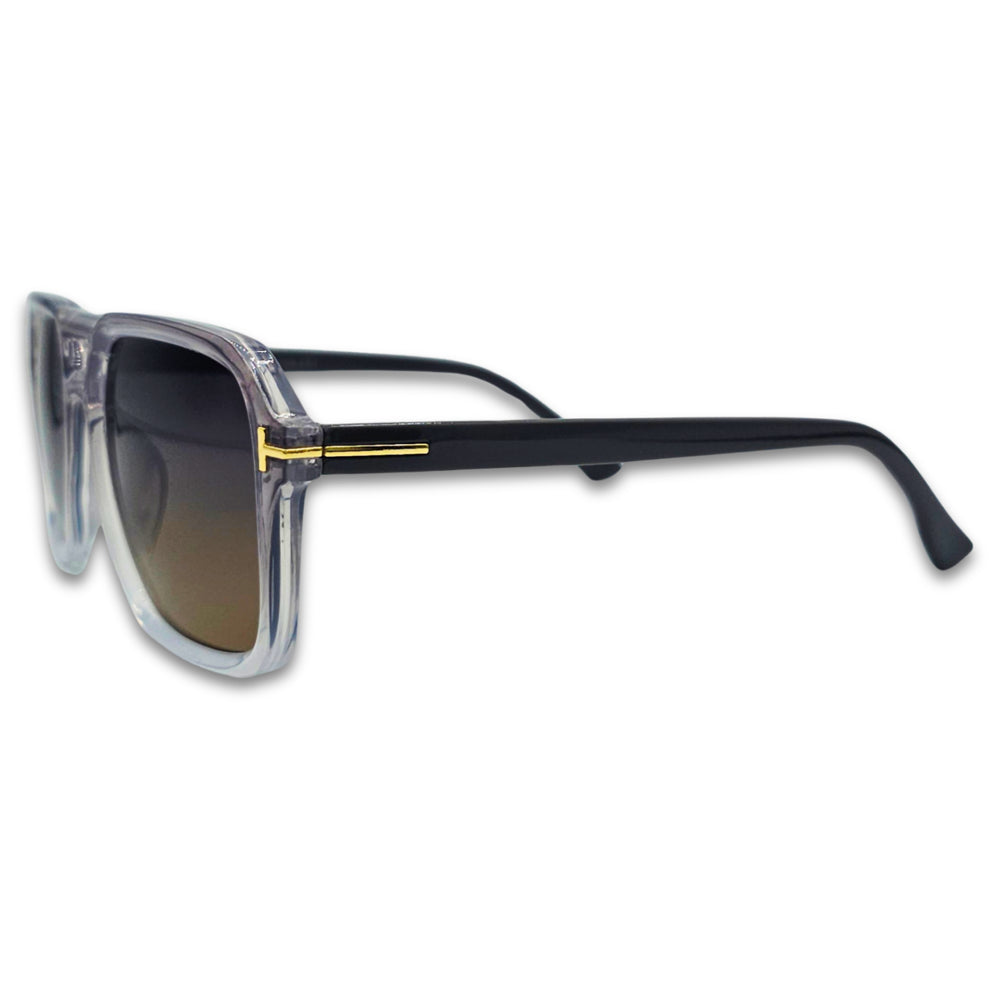 Ochelari de soare barbatesti Matteo Ferari cu lentile maro degrade UV400