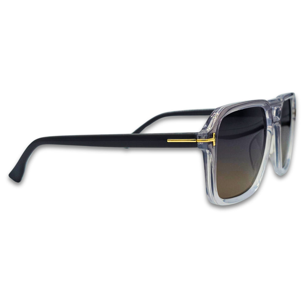 Ochelari de soare barbatesti Matteo Ferari cu lentile maro degrade UV400
