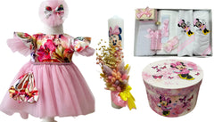 Trusou botez fetita cu lumanare Zana Roz