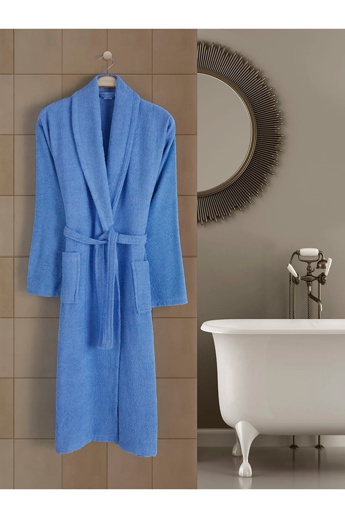 Halat de baie Unisex bumbac 100% – Albrastru Inchis