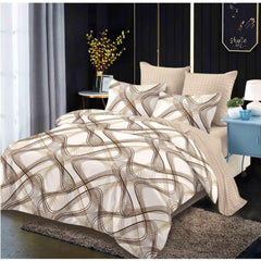 Lenjerie de pat bumbac finet cu elastic – 6 piese | Confort si fixare perfecta | COD 0029-CA