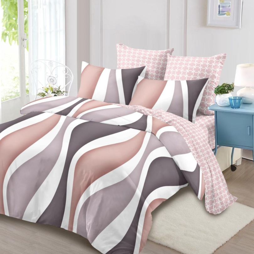 Lenjerie de Pat Bumbac Finet – 6 Piese | Confort ai Eleganta in Dormitorul Tau | COD 0088-CA