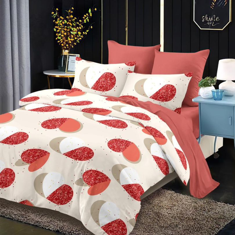 Lenjerie de Pat Bumbac Finet – 6 Piese | Confort ai Eleganta in Dormitorul Tau | COD 0095-CA