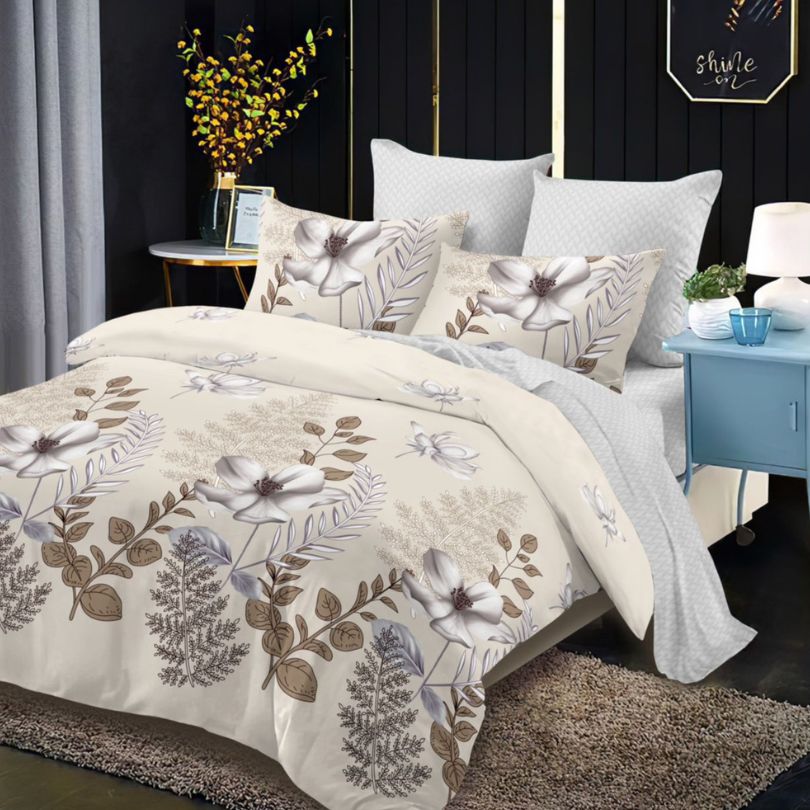 Lenjerie de Pat Bumbac Finet – 6 Piese | Confort ai Eleganta in Dormitorul Tau | COD 0103-CA