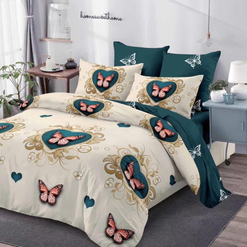 Lenjerie de Pat Bumbac Finet – 6 Piese | Confort ai Eleganta in Dormitorul Tau | COD 0115-CA