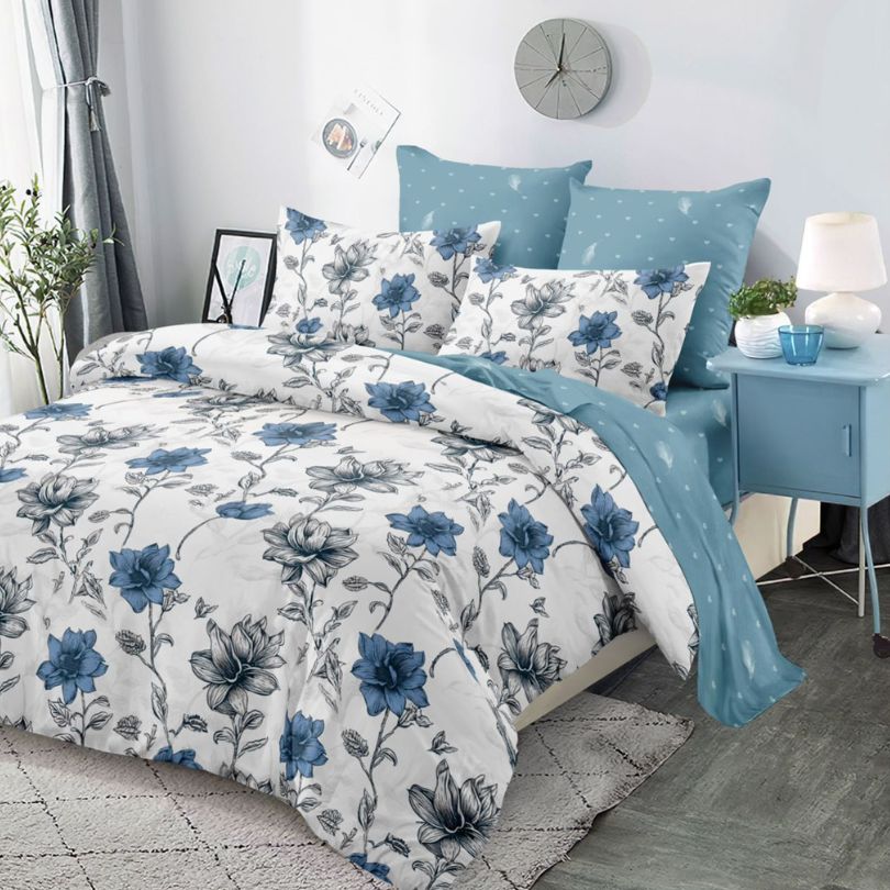 Lenjerie de Pat Bumbac Finet – 6 Piese | Confort ai Eleganta in Dormitorul Tau | COD 0133-CA