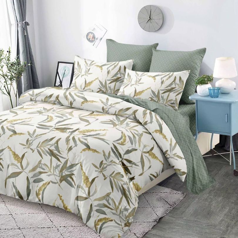 Lenjerie de Pat Bumbac Finet – 6 Piese | Confort ai Eleganta in Dormitorul Tau | COD 0135-CA