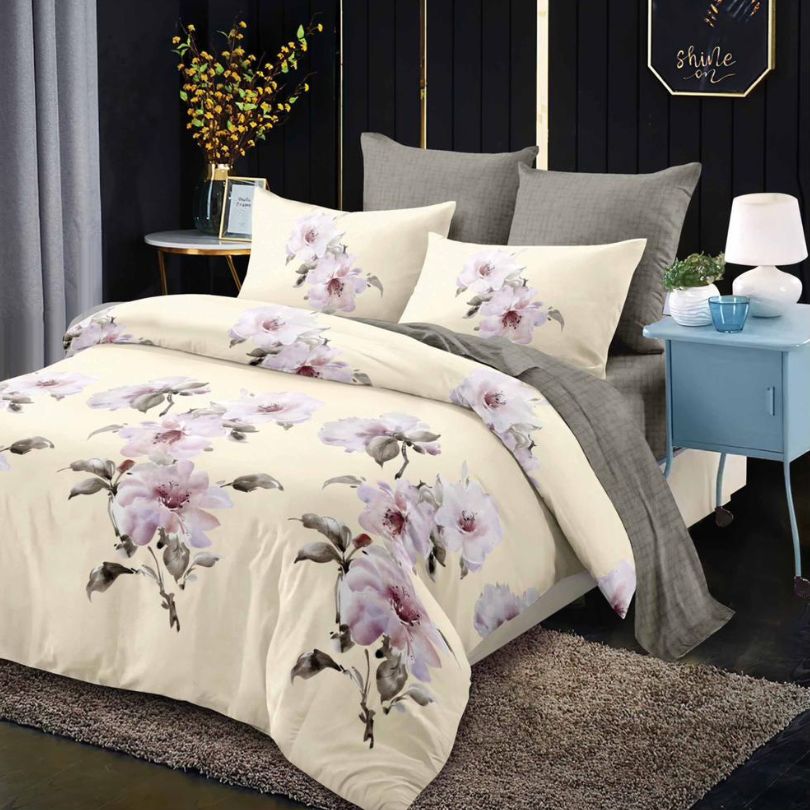 Lenjerie de Pat Bumbac Finet – 6 Piese | Confort ai Eleganta in Dormitorul Tau | COD 0136-CA