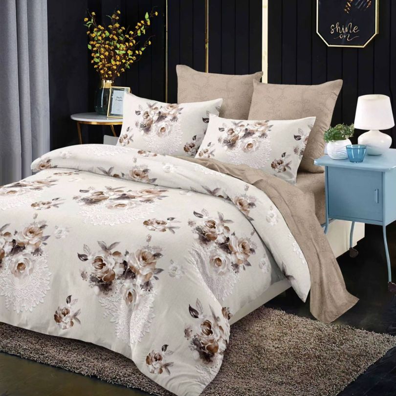 Lenjerie de Pat Bumbac Finet – 6 Piese | Confort ai Eleganta in Dormitorul Tau | COD 0137-CA