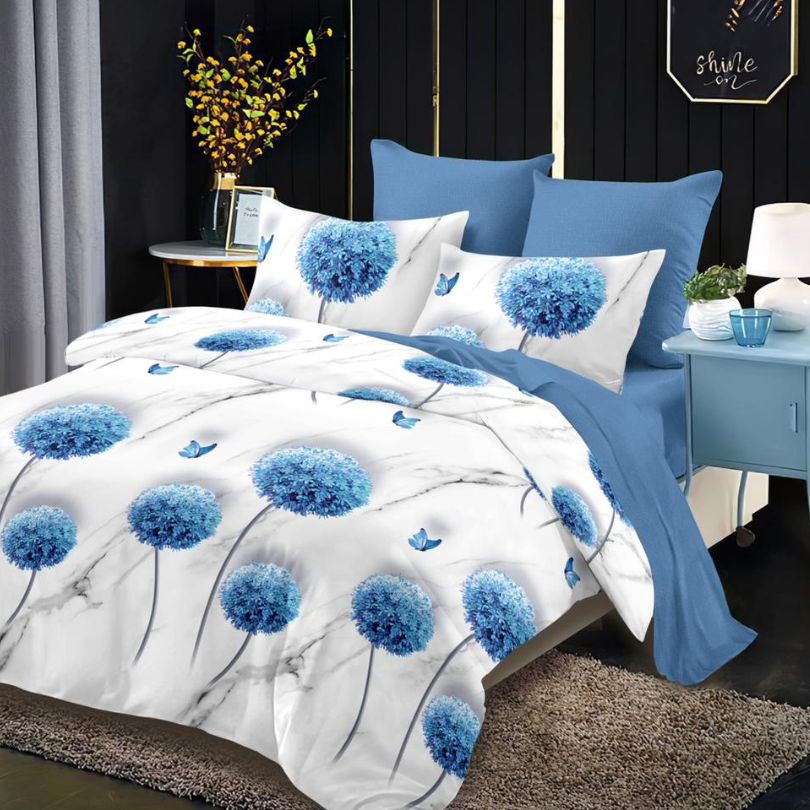 Lenjerie de Pat Bumbac Finet – 6 Piese | Confort ai Eleganta in Dormitorul Tau | COD 0160-CA