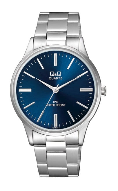 Ceas barbatesc elegant, Q&Q, ecran albastru, C214J212Y