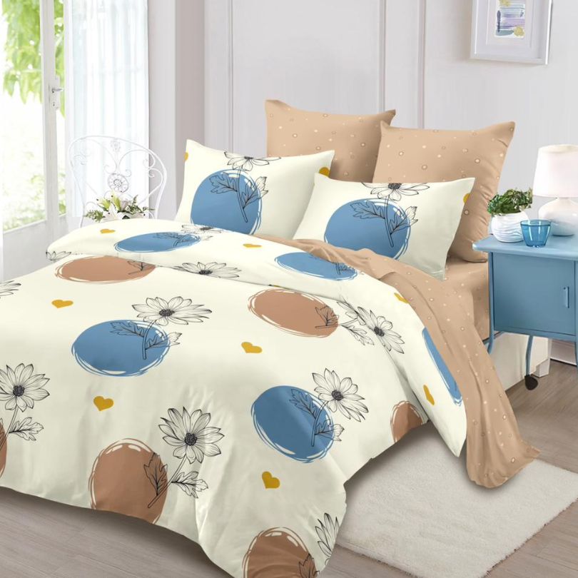 Lenjerie de Pat Bumbac Finet – 6 Piese | Confort ai Eleganta in Dormitorul Tau | COD 0158-CA