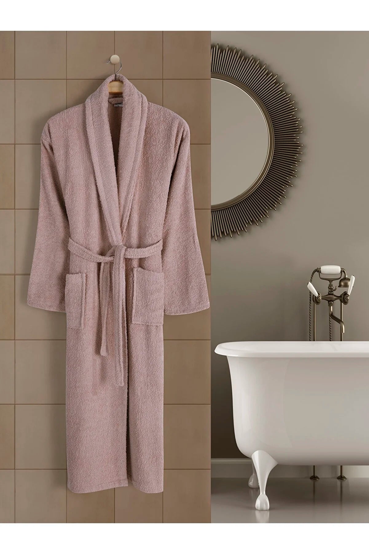 Halat de baie Unisex bumbac 100% – Cappuccino