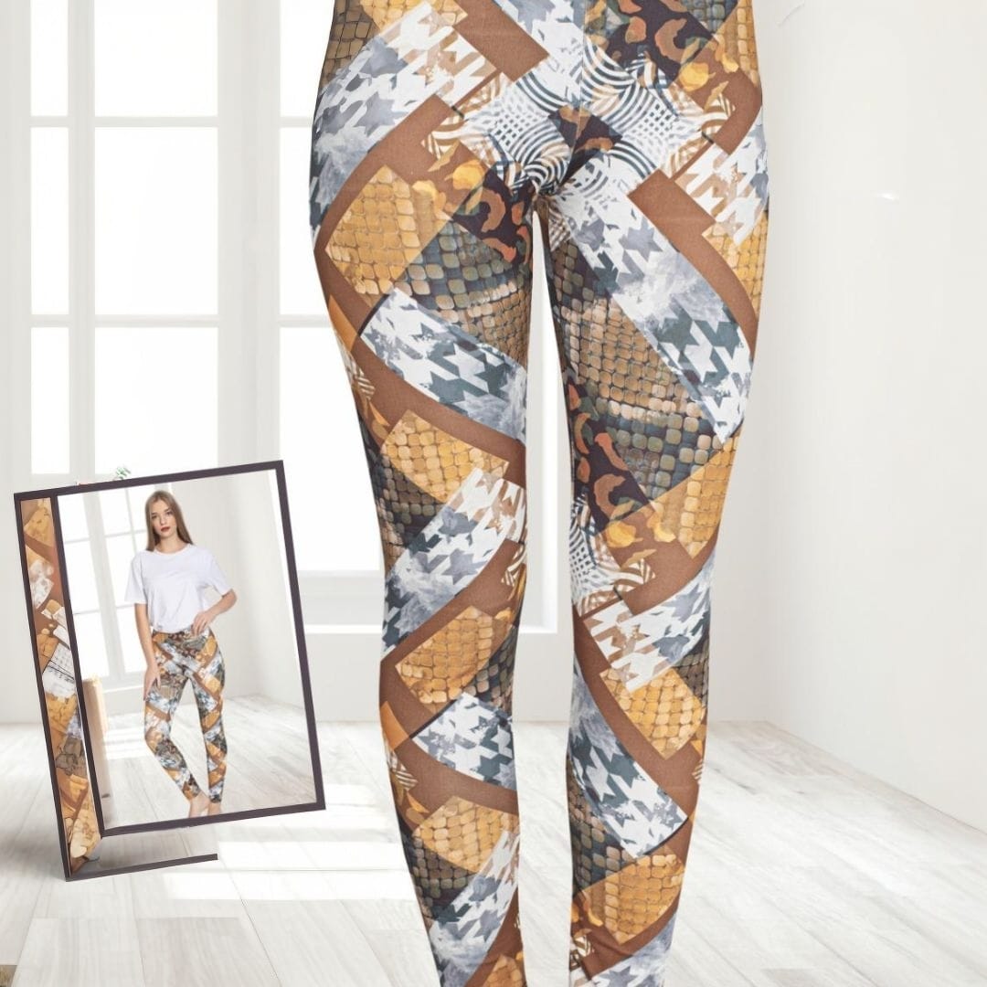 Colanti dama – Model cu imprimeu trendy si material elastic, Cod: 0145-PM