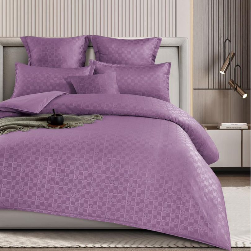 Lenjerie de Pat Bumbac Finet de Lux cu Elastic – Set 6 Piese | Confort, Stil si Fixare Perfecta | COD 0376-SI