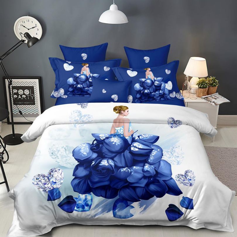 Lenjerie de Pat Bumbac Finet 6 Piese – Confort Premium și Design Modern | COD 2062-SI