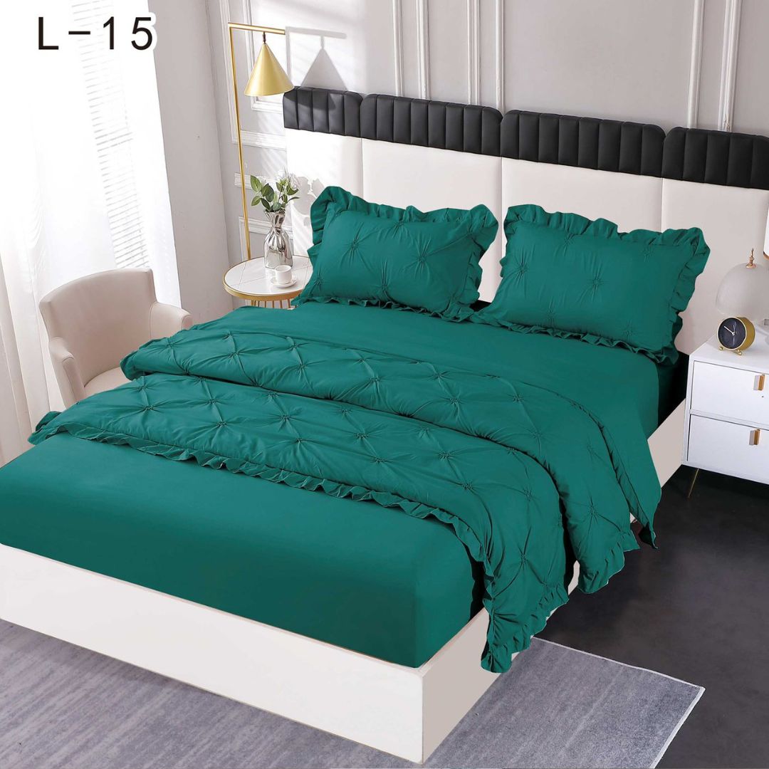 Lenjerie de pat finet deluxe cu elastic – 4 piese | 0200-SE