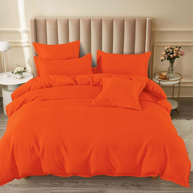 Lenjerie de Pat Bumbac Finet cu Elastic – Set 6 Piese, Moale și Confortabil, COD: 2144-SI