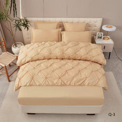 Lenjerie de Pat Deluxe cu Pliuri – Set 6 Piese, Eleganta si Confort Premium | 0177-CA