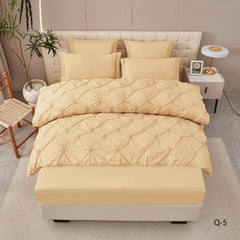 Lenjerie de Pat Deluxe cu Pliuri – Set 6 Piese, Eleganta si Confort Premium | 0184-CA