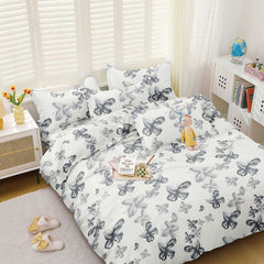 Lenjerie de Pat Bumbac Satinat – Set 4 Piese, Moale, Eleganta și Confortabila | 1012-SI