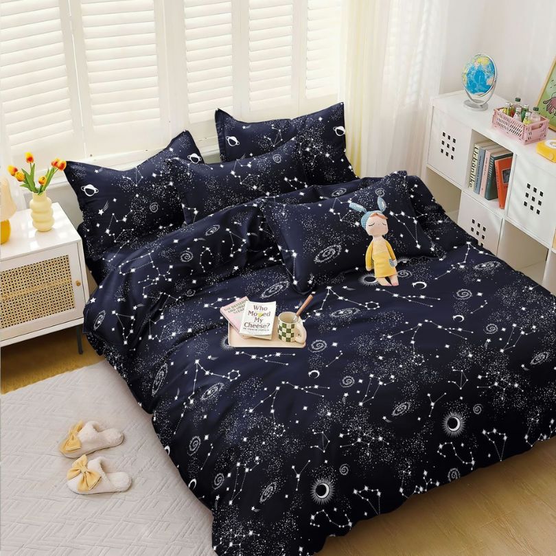 Lenjerie de Pat Bumbac Satinat – Set 4 Piese, Moale, Eleganta și Confortabila | 1000-SI