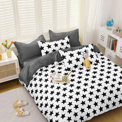 Lenjerie de Pat Bumbac Satinat – Set 4 Piese, Moale, Eleganta și Confortabila | 1006-SI