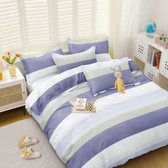 Lenjerie de Pat Bumbac Satinat – Set 4 Piese, Moale, Eleganta și Confortabila | 1021-SI